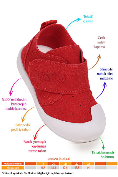 Kiko Kids Rosie First Step Velcro Baby Girl Casual Shoes