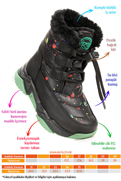 Kiko Kids Chlapecké sněhule s bambusovým šněrováním