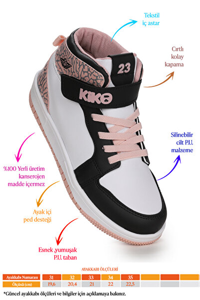 Kiko Kids Спортни обувки Alpa за момичета - ежедневен дизайн с велкро закопчаване