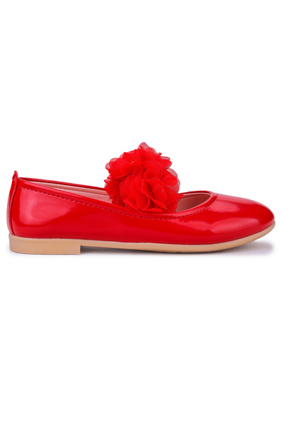 Kiko Kids Flovers Rugan Kız Çocuk Babet Ayakkabı