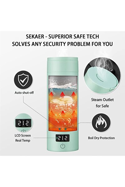 fulina Travel Electric Tea Kettle,Portable Small Mini Coffee Kettle with 4 Variable Presets, Personal Hot W