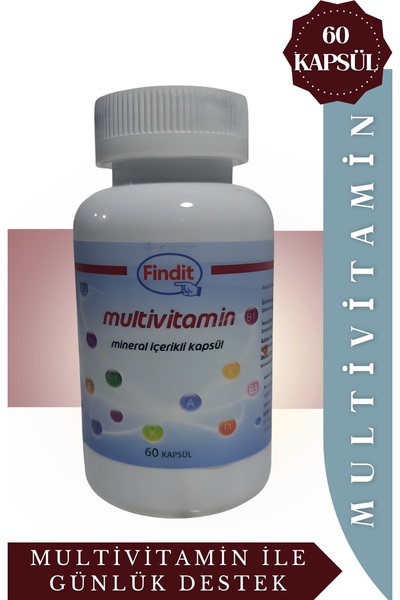 Multivitamin ve Mineral İçerikli Kapsül, 60 Adet, Günlük Destek Takviyesi