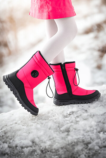 Kiko Kids Nuh Fermuarlı Kız/Erkek Çocuk Kar Botu Ayakkabı