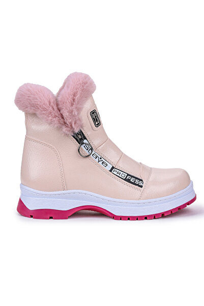 Kiko Kids 250 Rugan Çatlak Fermuarlı Kız Çocuk Bot Ayakkabı