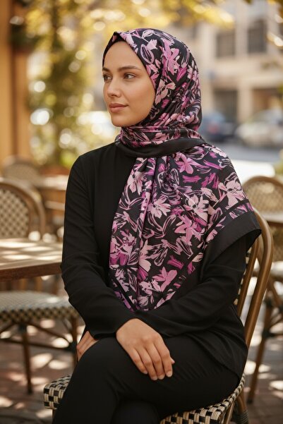 Onur Scarf - Lightweight Comfortable Use Soft Fabric Scarf Floral Pattern Fas...