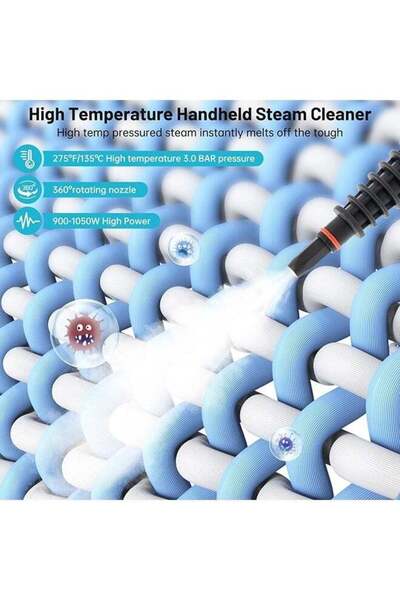 fulina Handheld Steam Cleaner, Multipurpose Portable Pressurized Steamer with11 PCS Accessories, Steam Clea