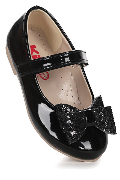 Kiko Kids Dívčí balerínky Babe z lakované kůže s mašlí na suchý zip