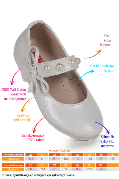 Kiko Kids Bareti Vakko Pearl Daily Velcro για κορίτσια παπούτσια μπαλαρίνας