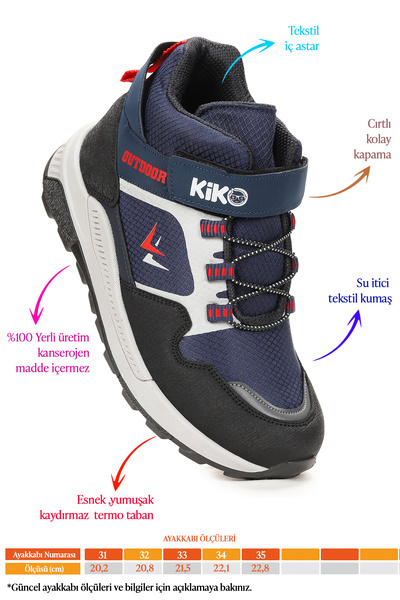 Kiko Kids Snoww Termo Taban Cırtlı Erkek Çocuk Bot
