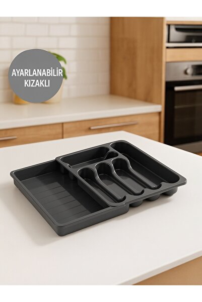 Nesto Home Organizator cu glisare reglabil pentru tacâmuri în interiorul sertarului