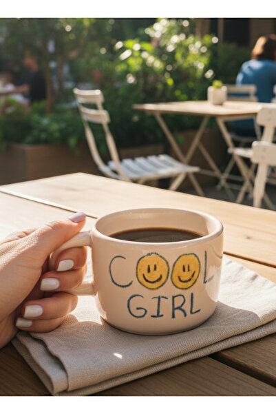 woness studio Smile Cool Girl Motto Handmade Ceramic Large Mug