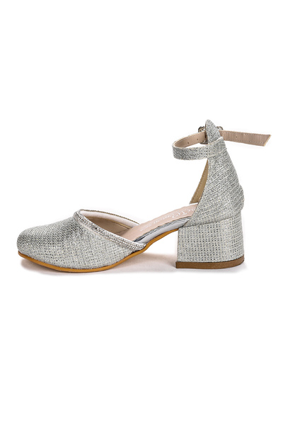 Kiko Kids Βραδινό φόρεμα με πέδιλα με τακούνι 5 εκ. Ressa Çupra Stone