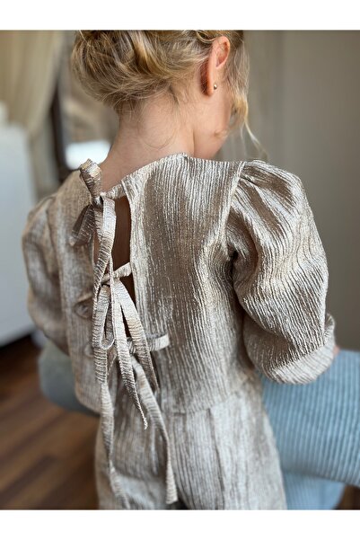 Balerinikizler Baby&Kids Balloon Sleeve Back Detailed Blouse