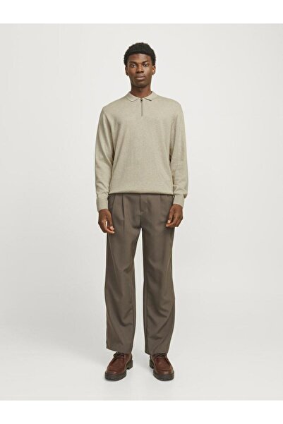 Jack & Jones Jjeemil Knit Polo |   Half Zipper Long Sleeve Men's Knitwear