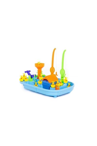 LeanToys Fishing set, fishing rod for 2 children, with ducklings, LeanToys, 8579