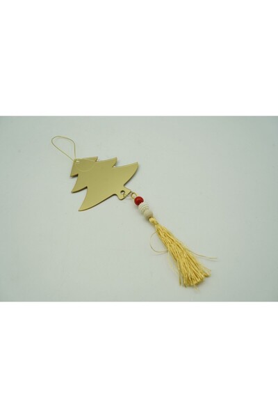 Bibilel Christmas Tree Ornament, Gold Glossy, 8x25 cm, Acrylic, Indoor/Outdoor