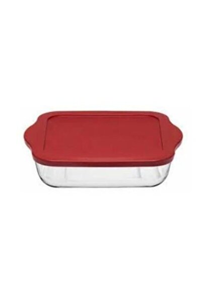 Borcam heat-resistant glass dish with lid, 2 L, 34 x 19 cm