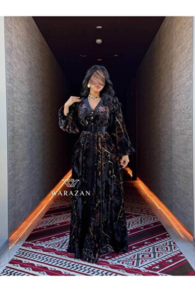 Warazan Royal patterned dress with belt