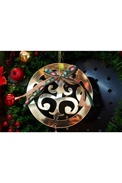 Flippy Christmas tree ornament, Flippy, Round, Gold, Shiny, 15*26CM, Acrylic, Indoor/Outdoor