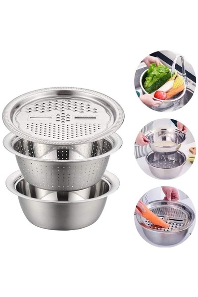 DİES 3lü çok fonksiyonlu paslanmaz Çelik set