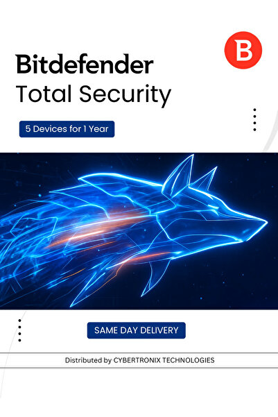 BITDEFENDER Total Security | 5 Devices for 1 Year | Digital License | SAME DAY DELIVERY