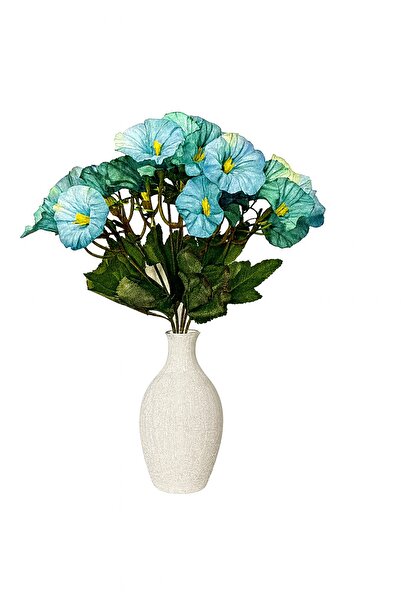 DEFNE DECOR Yapay Çiçek Gelincik Demeti 5 dal 40 cm mavi