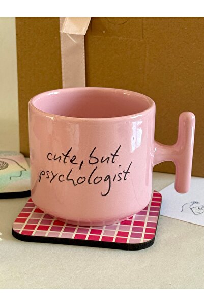 glowoow Psikolog Hediye Fikirleri Cute But Psychologist Pembe Seramik Kupa Bardak
