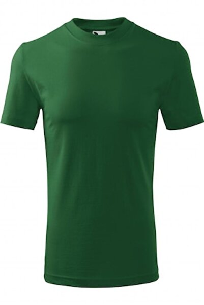 Malfini - Tricou clasic unisex, verde sticlă, mărimea L