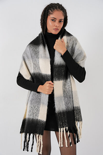 Bigdart Eșarfă groasă cu textura moale pentru femei 15951 - A.Negru