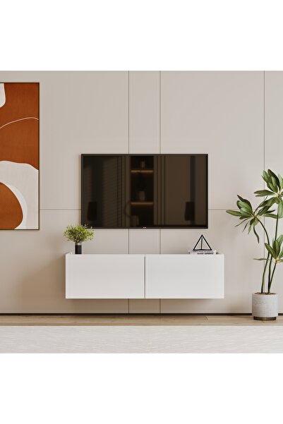 Furnitt Home Hitit Beyaz MDF TV Ünitesi 120 CM