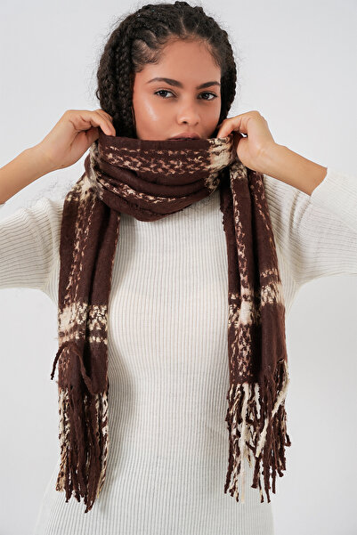 Bigdart Eșarfă groasă cu textura moale pentru femei 15951 - maro