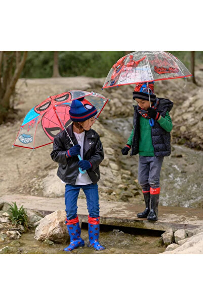 Disney Transparent umbrella for children, manual, Spider-Man, Ø72 cm, 220 gr, official Marvel® license