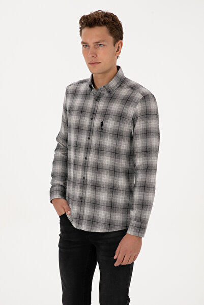 U.S. Polo Assn. Men's Black Long Sleeve Shirt 50308583-Vr046