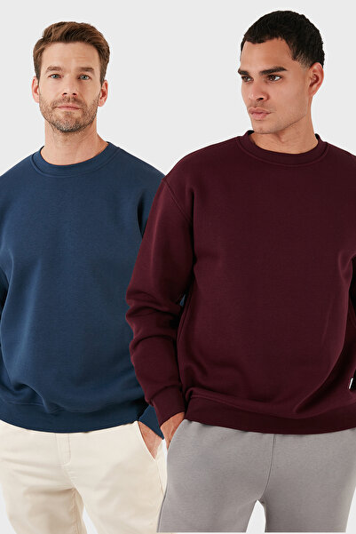 Buratti Regular Fit Crew Neck Ribbed 2-Pack Sweat Men's Sweat 5905255S2