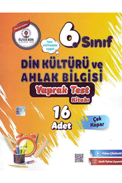 ÖZDEBİR YAYINEVİ 6.Sınıf Din Kültürü ve Ahlak Bilgisi Yaprak Test
