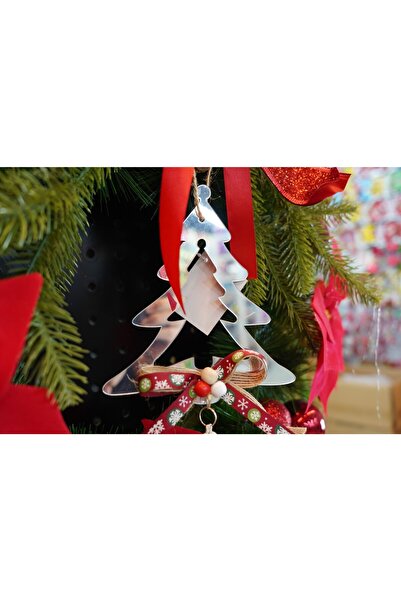 Flippy Στολίδι χριστουγεννιάτικου δέντρου, Flippy, Έλατο, Ασημί, Γυαλιστερό, 14*26CM, Ακρυλικό, Εσωτερικού/Εξωτερικού Χώρου