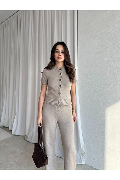 Mooi Butik Σετ πλεκτών ενδυμάτων ZEUS 8681 - Βιζόν