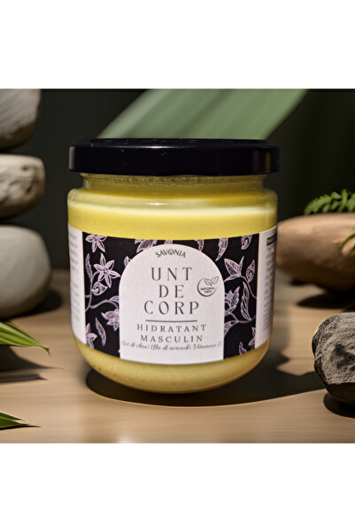 Savonia Unt de corp masculin hidratant 100% cu shea, avocado și Vitamina E – Savonia, 160 g