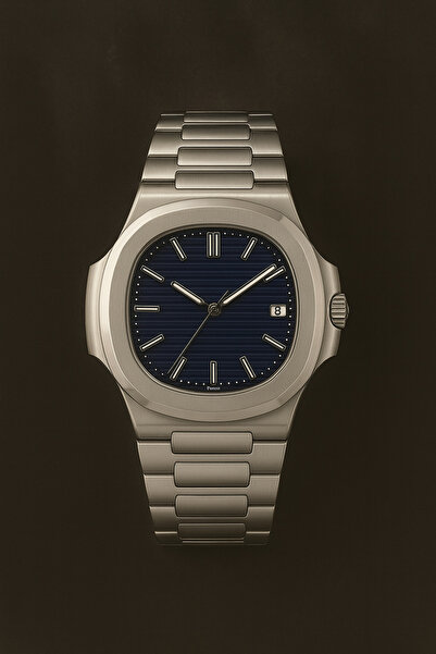 sezerekspres ساعة رجالية بهيكل فولاذي وسوار فولاذي مقاوم للصدأ