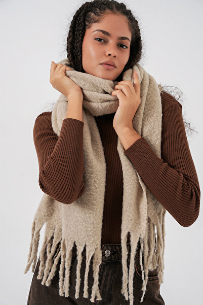 Bigdart Eșarfă groasă cu textura moale pentru femei 15951 - A.Beige