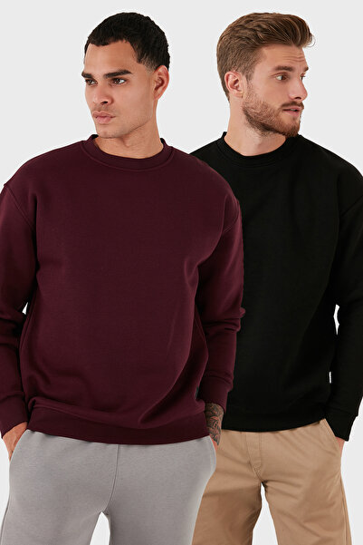 Buratti Ανδρικό φούτερ Regular Fit Crew Neck με λουράκια, συσκευασία 2 τεμαχίων SWEAT 5905255S2