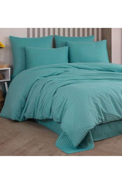 metin tekstil Бавовняний сатеневий комплект постільної білизни з лініями для ...