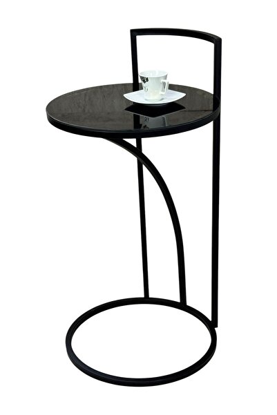 LONART CONCEPT Vip Koltuk İçine Giren C Yan Sehpa Metal İskelet Ayna Üst