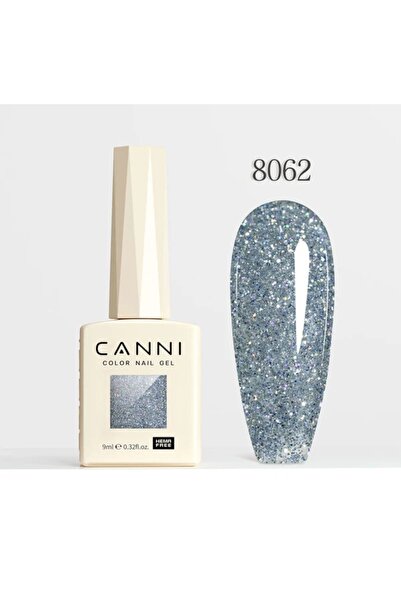 Canni 9 ml Glitter Uv Led Kalıcı Oje Hema Free 8062