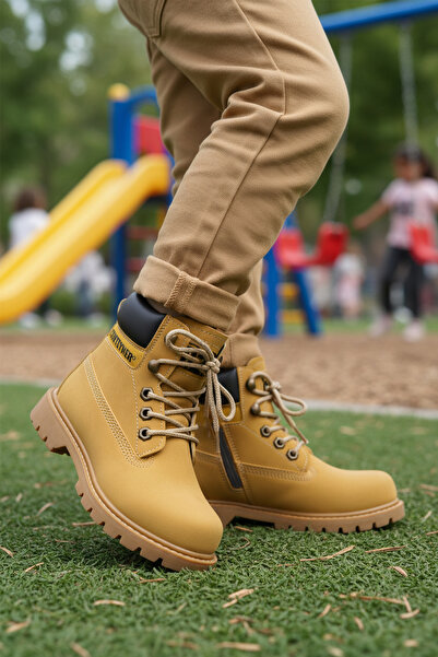 CONTEYNER ayakkabı Camel Nubuck Αντιολισθητικές Παιδικές Μπότες Unisex 921 F