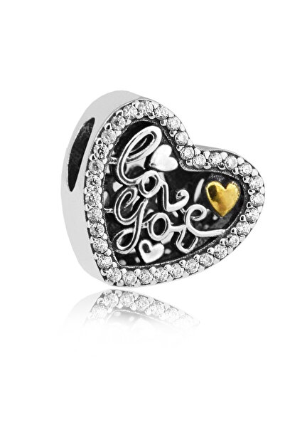 Bijuterii Nadiela 925 Silver Talisman, Charm for bracelets – Love you