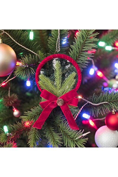 kapella ORNAMENT DE CRĂCIUN INEL DE CATIFEA 15x26CM AST7307