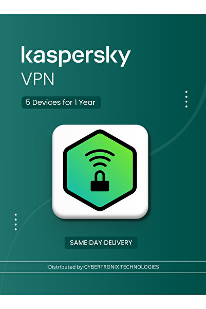 KASPERSKY VPN | 5 Devices for 1 Year | Digital License | SAME DAY DELIVERY