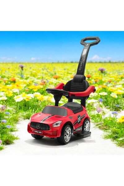 Babymix Push car, Baby Mix, Bouncer, 3 in 1, With melodies and horn, 12-36 months, Red