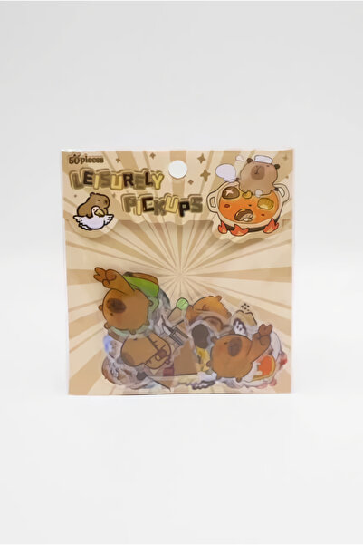 EFBUTİK Σετ αυτοκόλλητων Capybara Leisurely Pickups (50 τεμάχια)